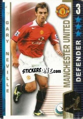 Sticker Gary Neville - Shoot Out Premier League 2004-2005 - Magicboxint