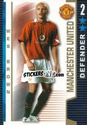 Sticker Wes Brown - Shoot Out Premier League 2004-2005 n. 222 - Magicboxint