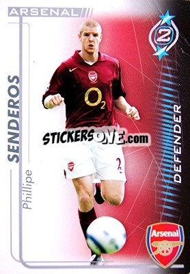 Sticker Philippe Senderos - Shoot Out Premier League 2005-2006 - Magicboxint