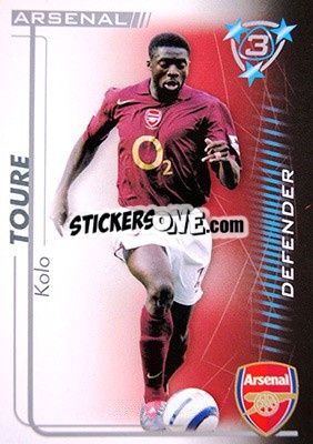 Sticker Kolo Toure - Shoot Out Premier League 2005-2006 n. 6 - Magicboxint