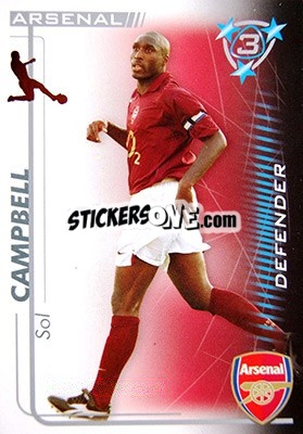 Sticker Sol Campbell - Shoot Out Premier League 2005-2006 n. 7 - Magicboxint