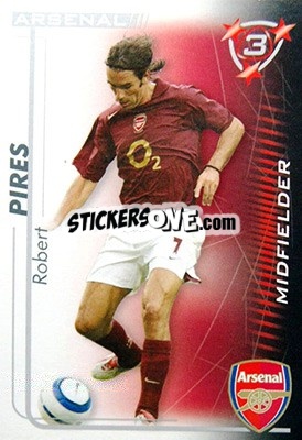 Sticker Robert Pires - Shoot Out Premier League 2005-2006 n. 9 - Magicboxint