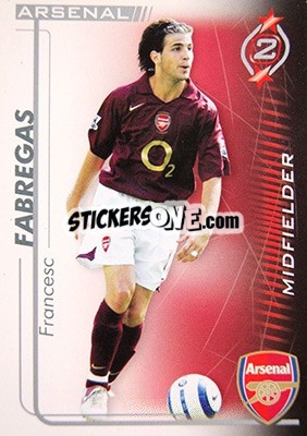 Sticker Cesc Fabregas - Shoot Out Premier League 2005-2006 n. 10 - Magicboxint