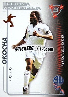 Sticker Jay-Jay Okocha - Shoot Out Premier League 2005-2006 - Magicboxint