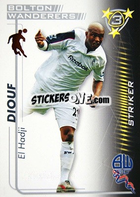 Sticker El Hadji Diouf - Shoot Out Premier League 2005-2006 - Magicboxint