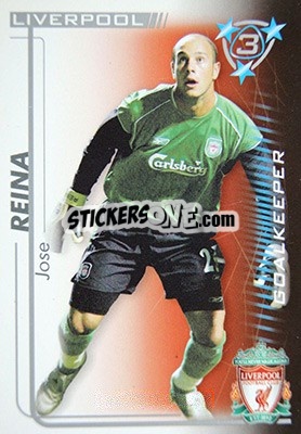 Sticker Pepe Reina - Shoot Out Premier League 2005-2006 n. 164 - Magicboxint