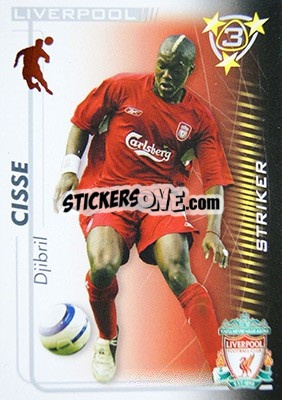 Sticker Djibril Cisse - Shoot Out Premier League 2005-2006 - Magicboxint