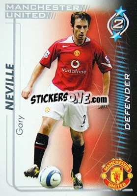 Sticker Gary Neville - Shoot Out Premier League 2005-2006 n. 200 - Magicboxint