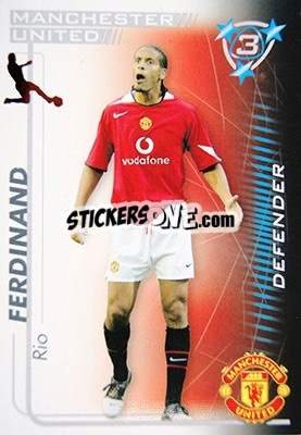 Sticker Rio Ferdinand - Shoot Out Premier League 2005-2006 - Magicboxint