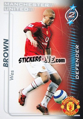 Sticker Wes Brown - Shoot Out Premier League 2005-2006 - Magicboxint