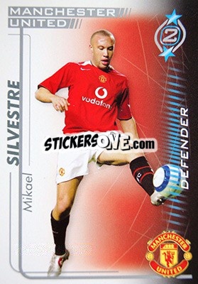 Sticker Mikael Silvestre - Shoot Out Premier League 2005-2006 - Magicboxint