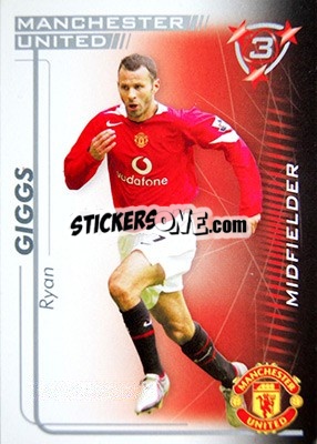 Sticker Ryan Giggs - Shoot Out Premier League 2005-2006 n. 208 - Magicboxint