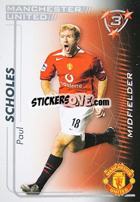 Sticker Paul Scholes - Shoot Out Premier League 2005-2006 n. 210 - Magicboxint