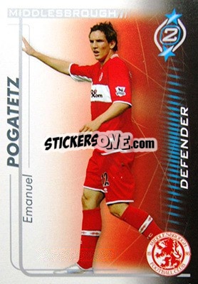 Cromo Emanuel Pogatetz - Shoot Out Premier League 2005-2006 - Magicboxint