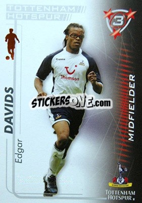 Sticker Edgar Davids - Shoot Out Premier League 2005-2006 n. 303 - Magicboxint