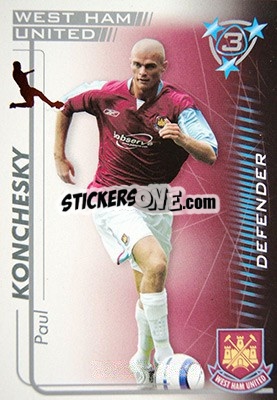 Sticker Paul Konchesky - Shoot Out Premier League 2005-2006 n. 331 - Magicboxint