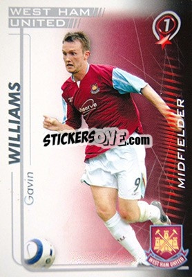 Sticker Gavin Williams - Shoot Out Premier League 2005-2006 n. 333 - Magicboxint