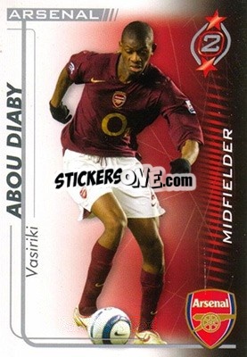 Sticker Abou Diaby - Shoot Out Premier League 2005-2006 - Magicboxint