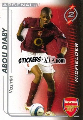 Sticker Abou Diaby - Shoot Out Premier League 2005-2006 n. u2 - Magicboxint