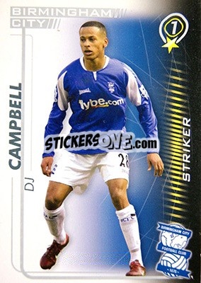 Cromo DJ Campbell - Shoot Out Premier League 2005-2006 - Magicboxint