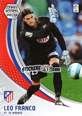 Figurina Leo Franco - Liga 2007-2008. Megacracks - Panini