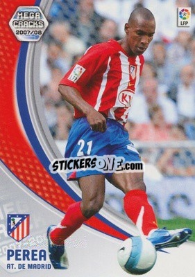 Sticker Perea - Liga 2007-2008. Megacracks - Panini