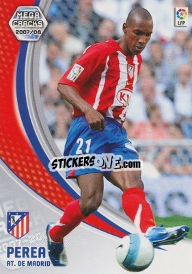 Sticker Perea - Liga 2007-2008. Megacracks n. 40 - Panini