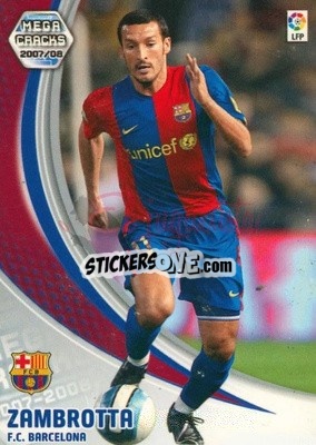 Sticker Zambrotta - Liga 2007-2008. Megacracks n. 61 - Panini