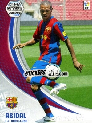 Sticker Abidal - Liga 2007-2008. Megacracks - Panini