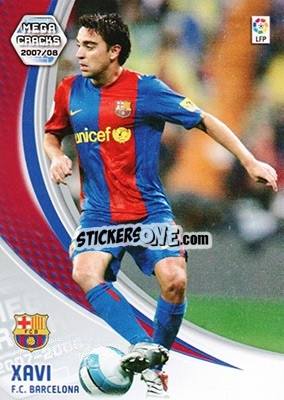 Sticker Xavi - Liga 2007-2008. Megacracks - Panini