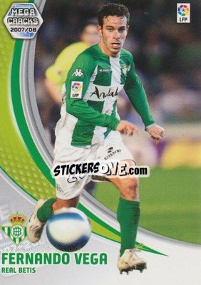 Cromo Fernando Vega - Liga 2007-2008. Megacracks - Panini