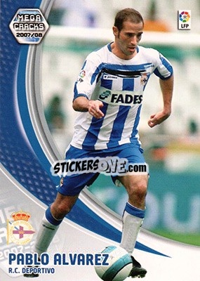Sticker Pablo Alvarez - Liga 2007-2008. Megacracks - Panini