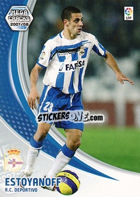 Sticker Estoyanoff - Liga 2007-2008. Megacracks n. 105 - Panini