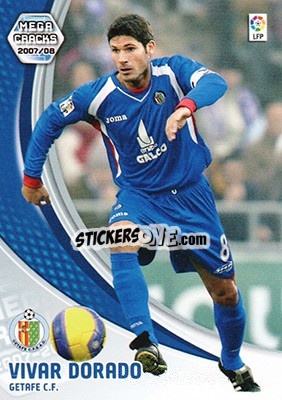 Sticker Vivar Dorado - Liga 2007-2008. Megacracks - Panini