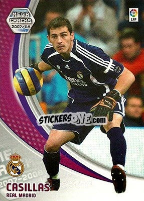 Figurina Casillas - Liga 2007-2008. Megacracks - Panini