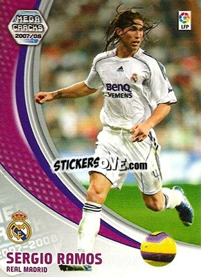 Sticker Sergio Ramos - Liga 2007-2008. Megacracks n. 167 - Panini