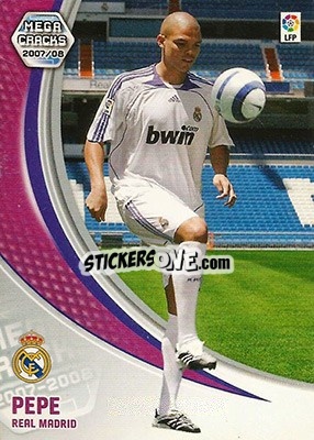 Sticker Pepe - Liga 2007-2008. Megacracks n. 168bis - Panini