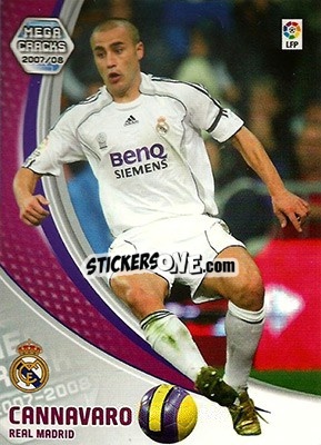 Sticker Cannavaro - Liga 2007-2008. Megacracks n. 169 - Panini