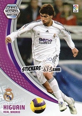 Sticker Higuain - Liga 2007-2008. Megacracks n. 177 - Panini