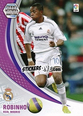 Sticker Robinho - Liga 2007-2008. Megacracks n. 178 - Panini