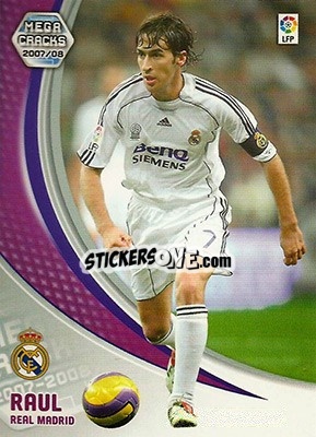 Sticker Raul González - Liga 2007-2008. Megacracks - Panini