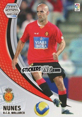 Sticker Nunes - Liga 2007-2008. Megacracks n. 186 - Panini