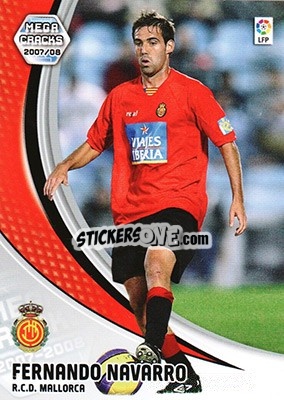 Cromo Fernando Navarro - Liga 2007-2008. Megacracks - Panini