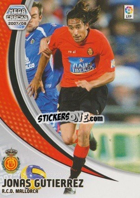 Sticker Jonás Gutierrez - Liga 2007-2008. Megacracks n. 193 - Panini