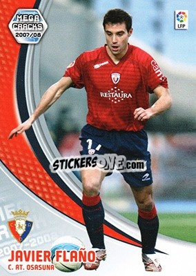 Cromo Javier Flaño - Liga 2007-2008. Megacracks - Panini