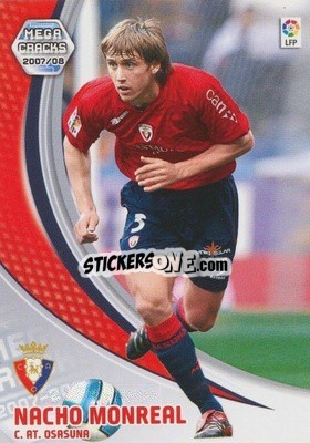 Cromo Nacho Monreal - Liga 2007-2008. Megacracks - Panini