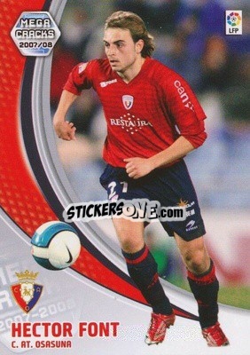 Sticker Hector Font - Liga 2007-2008. Megacracks - Panini