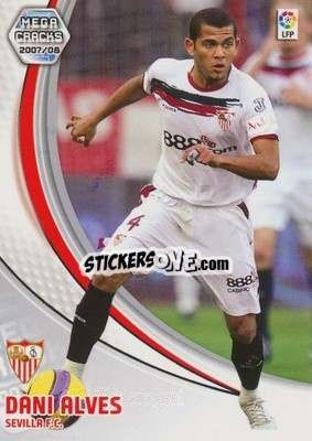 Sticker Dani Alves - Liga 2007-2008. Megacracks - Panini