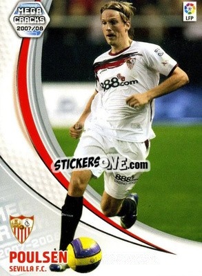 Sticker Poulsen - Liga 2007-2008. Megacracks - Panini
