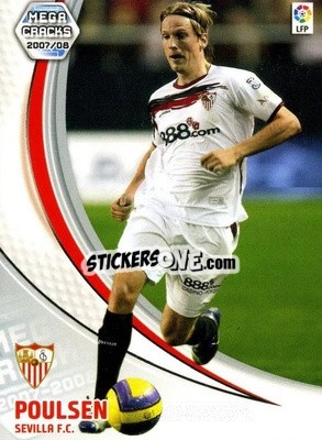 Sticker Poulsen - Liga 2007-2008. Megacracks n. 279 - Panini
